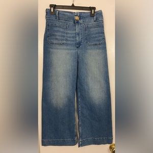Women's Blue Wide-Leg Jeans